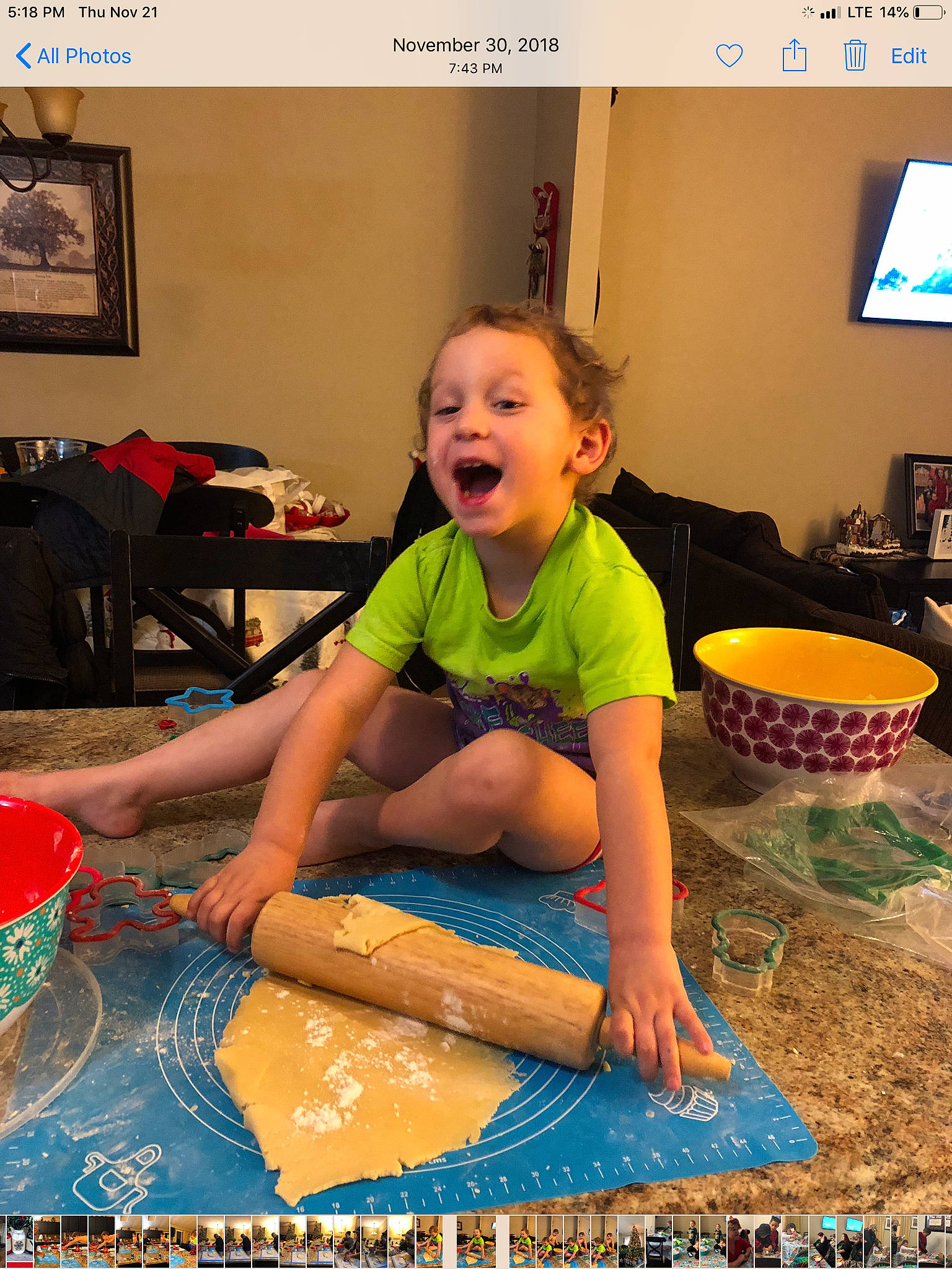 Wyatt joined the competition — help win amazing prizes! baking, child, cuisine, dough, food, person, play, rolling_pin, toddler