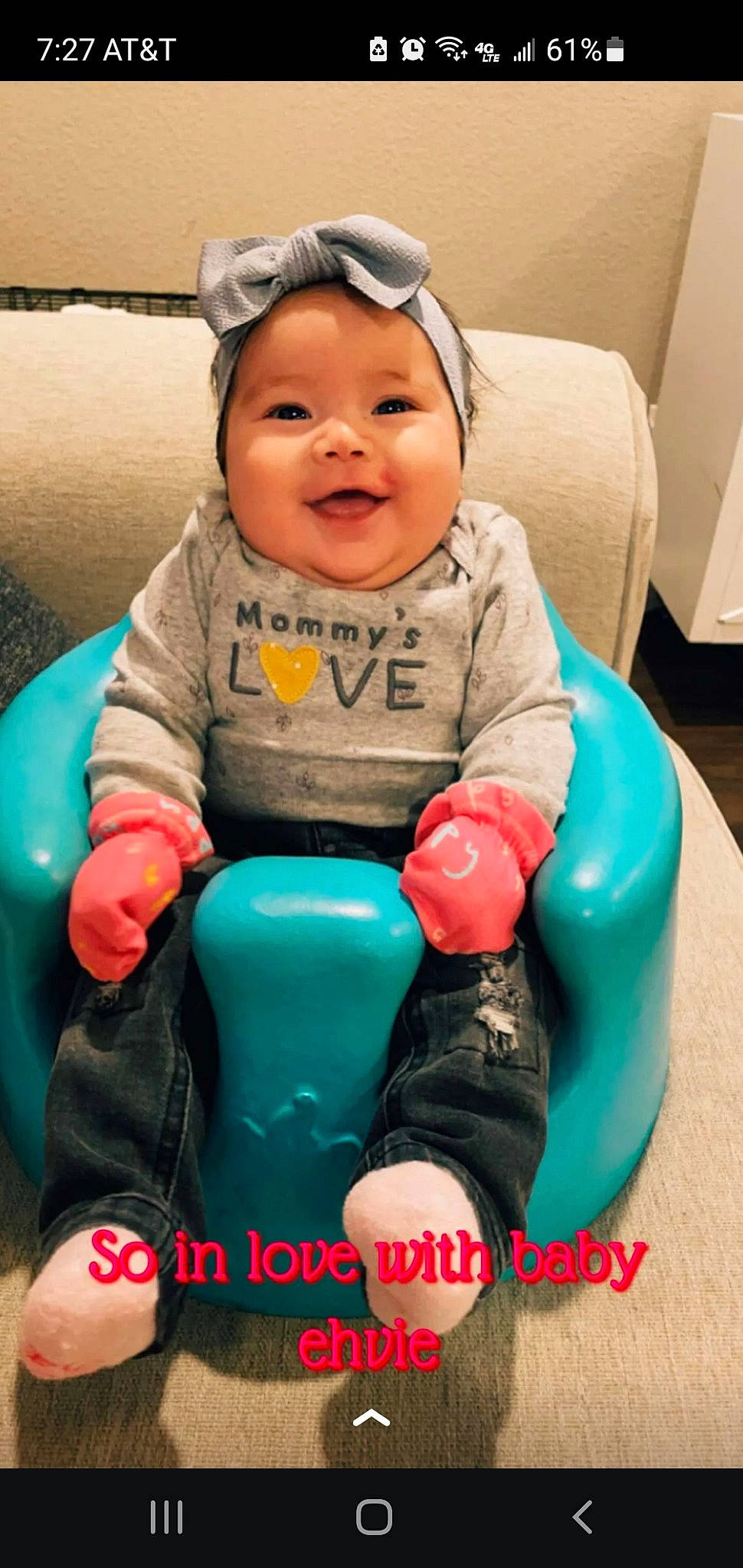 Ehvie joined the competition — help win amazing prizes! baby, baby_playing_with_toys, baby_toddler_clothing, blue, cheek, child, comfort, face, fun, happy, head, headwear, person, photograph, pink, product, skin, sleeve, smile, toddler