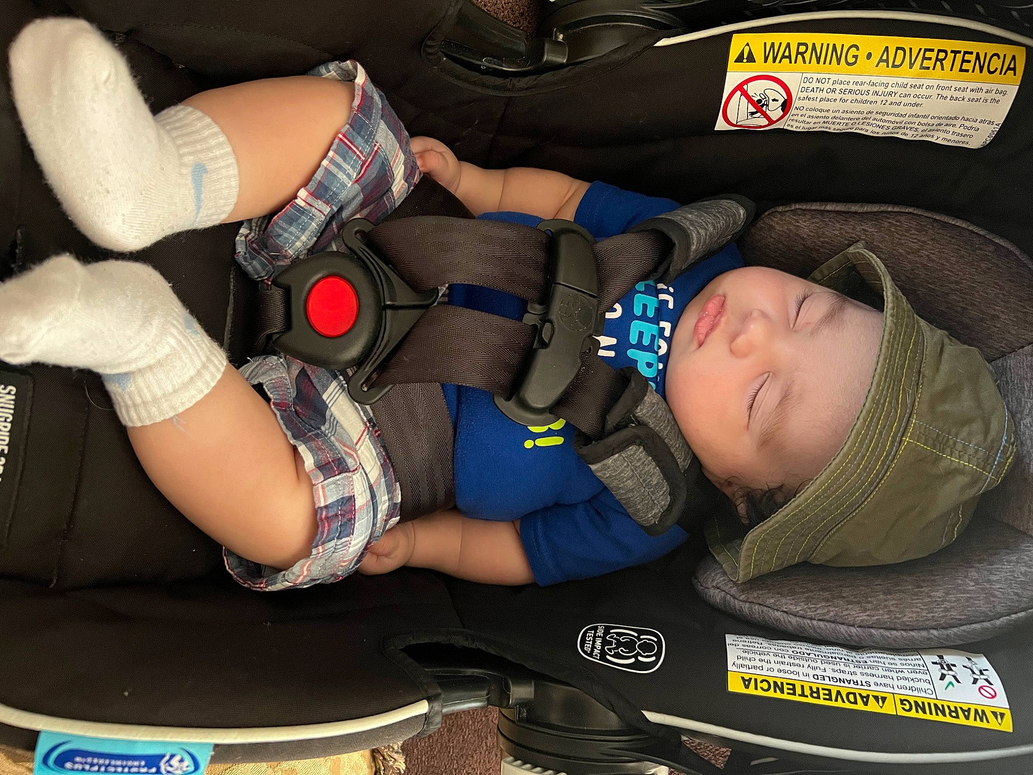 Josiah joined the competition — help win amazing prizes! auto_part, baby, baby_products, baby_toddler_clothing, car_seat, child, comfort, elbow, gesture, glove, headgear, headwear, human_leg, knee, nail, person, personal_protective_equipment, sitting, sports_gear, thigh