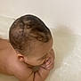 Jaden joined the competition — help win amazing prizes! baby, bathtub, water, skin, child, wet_hair, bath, sucking_thumb, curly_hair, arm, hand, indoors, bathroom, tub, infant, cute, person, skin_tone, playing, relaxing