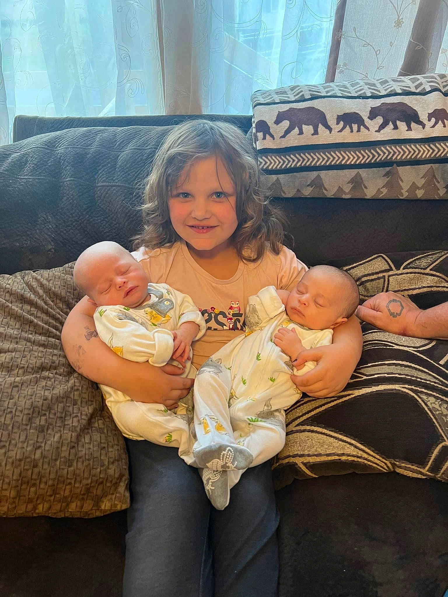 Allie joined the competition — help win amazing prizes! abdomen, baby, baby_products, cheek, child, comfort, couch, event, eye, finger, happy, human_body, joy, lap, person, sitting, skin, smile, stomach, thigh