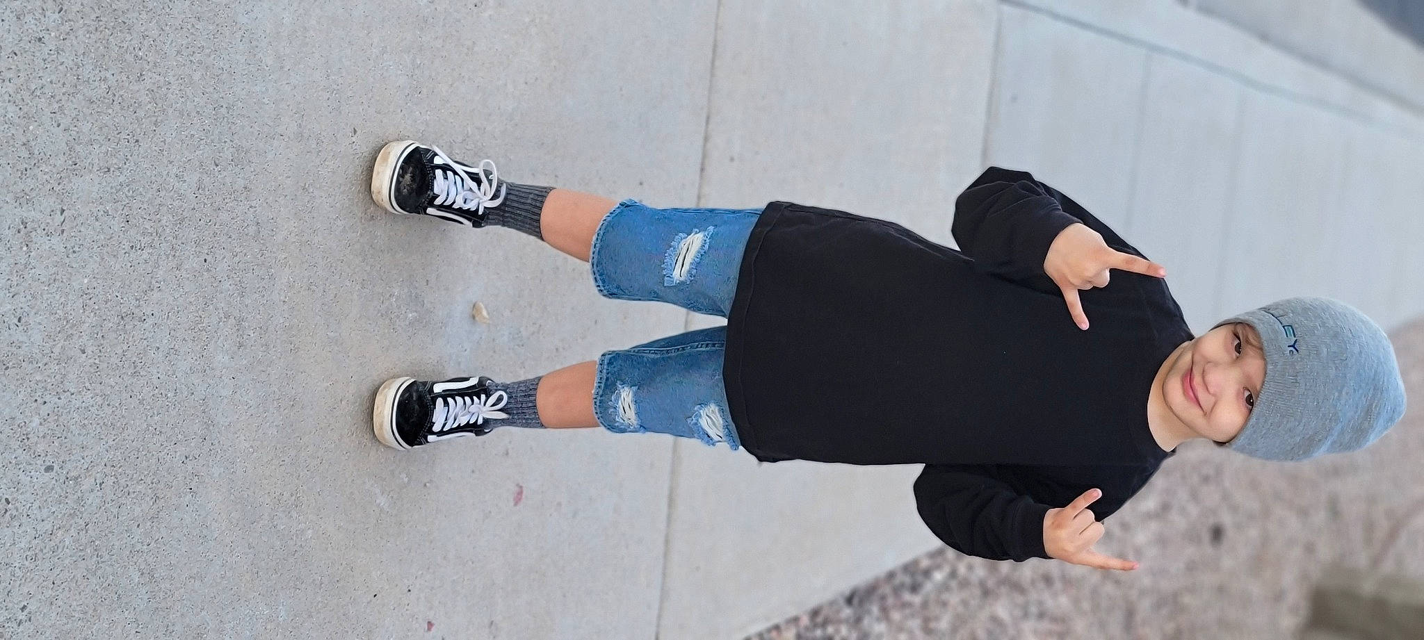 Carter joined the competition — help win amazing prizes! active_pants, arm, denim, finger, footwear, grey, hand, headwear, human_leg, joint, joy, knee, leg, person, rolling, shoe, sneakers, sportswear, street_fashion, thigh