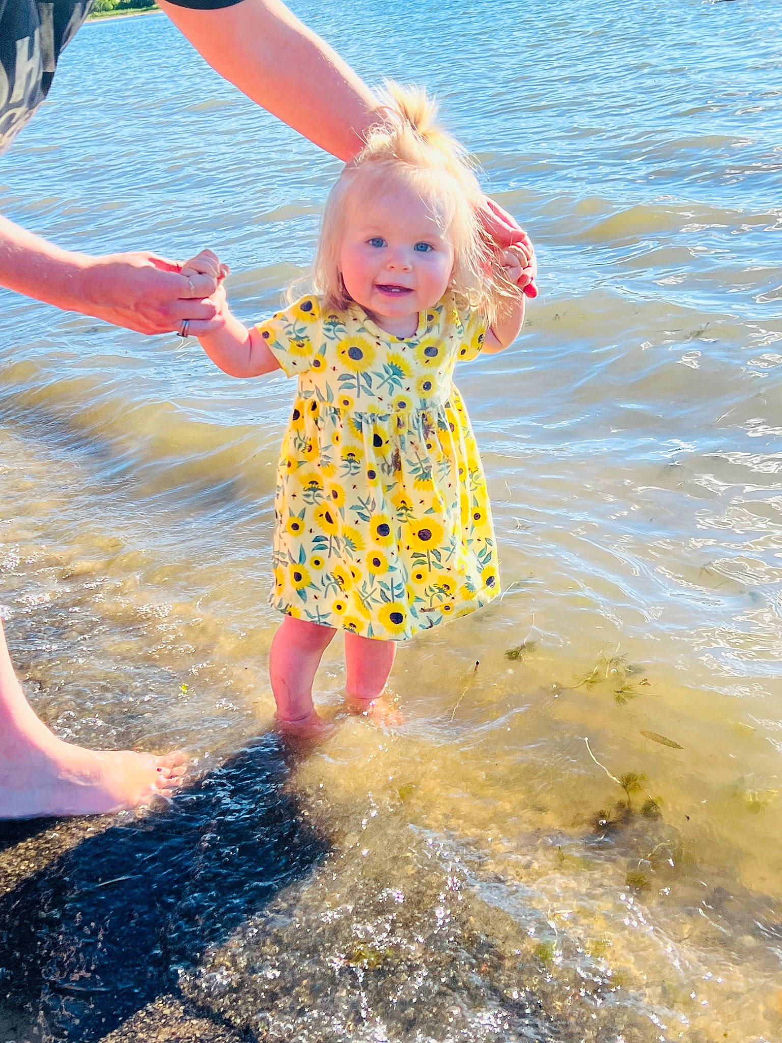 Eden joined the competition — help win amazing prizes! beach, child, dress, fun, gesture, happy, lake, leisure, light, people_in_nature, people_on_beach, person, photograph, pink, sand, sky, standing, summer, sunlight, toddler