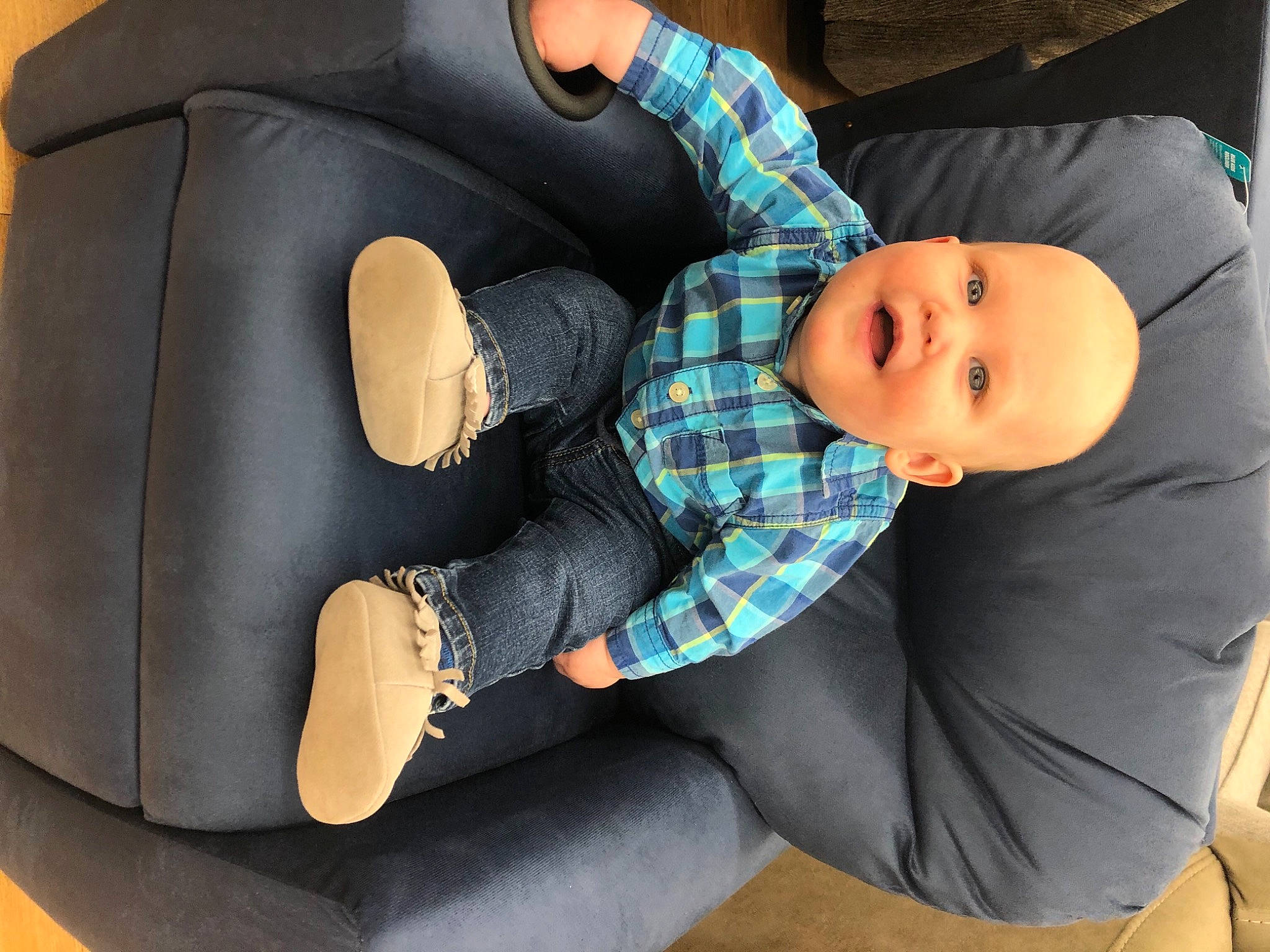 Brecken joined the competition — help win amazing prizes! auto_part, baby, baby_carriage, baby_products, baby_safety, baby_toddler_clothing, bag, car_seat, comfort, head_restraint, human_leg, linens, luggage_and_bags, pattern, person, plaid, sitting, sleeve, tartan, thigh
