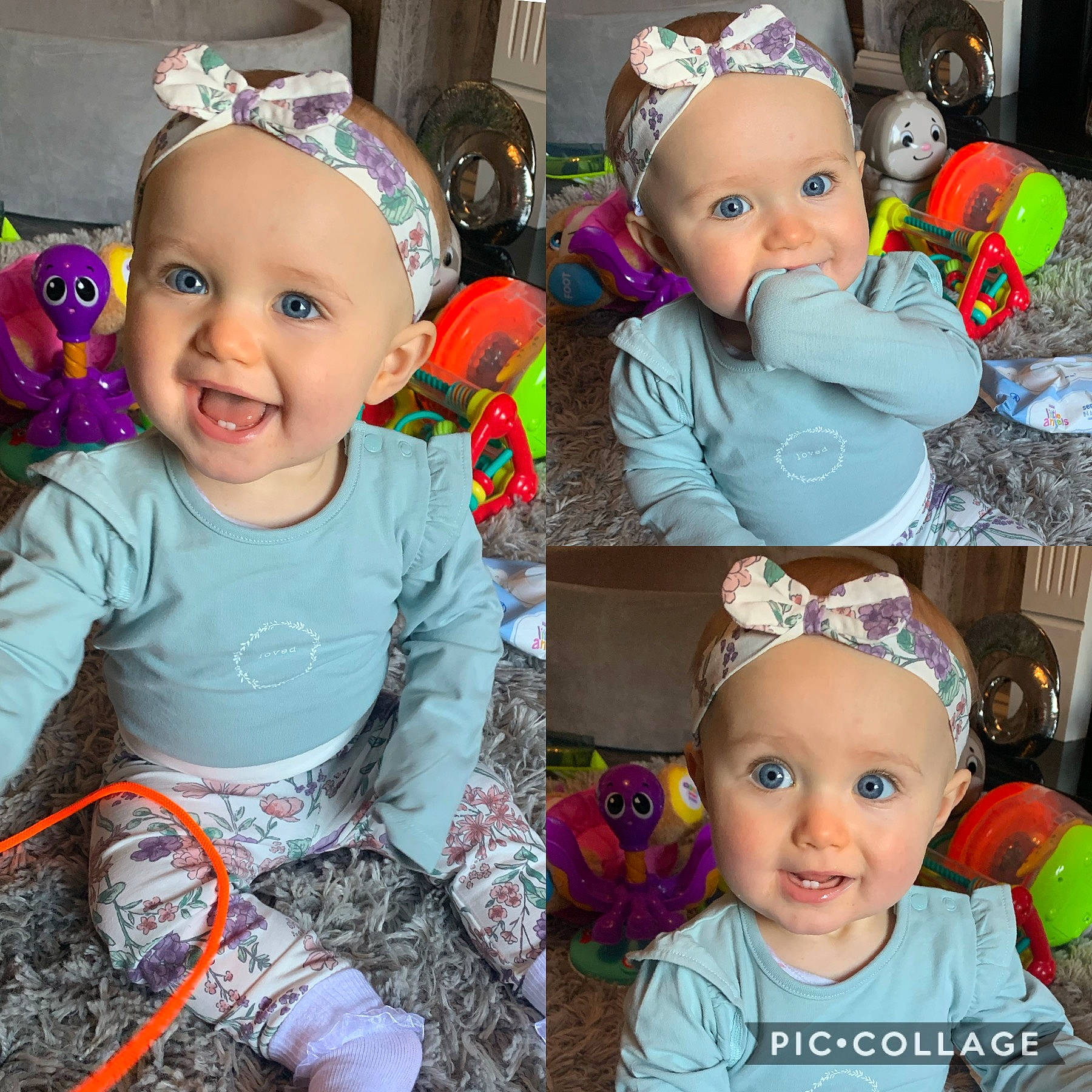 Darcie is registered to the contest to win money with this photo: baby, baby_laughing, baby_products, baby_toddler_clothing, baby_toys, child, costume_accessory, ear, eye, hair_accessory, happy, headband, headgear, headpiece, headwear, mouth, nose, party_supply, person, pink