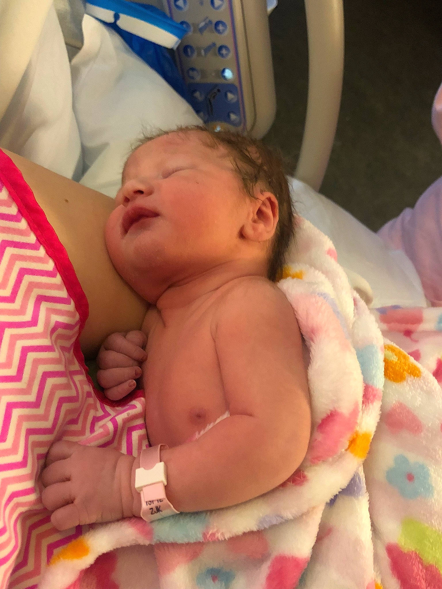 Kinsley is registered to the contest to win money with this photo: abdomen, baby, baby_sleeping, bed, cheek, chest, child, childbirth, comfort, diaper, event, face, head, mouth, nose, person, room, skin, stomach, toddler