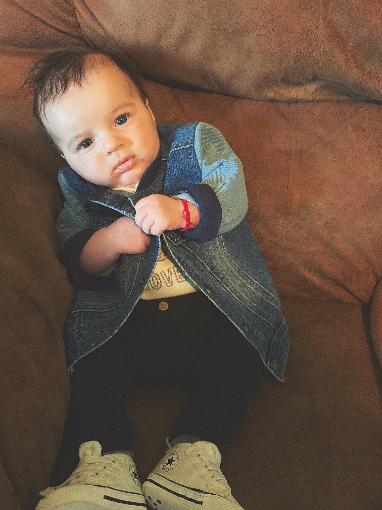 Brandon Lee is registered to the contest to win money with this photo: baby, cheek, child, person, shoe, sitting, skin, toddler