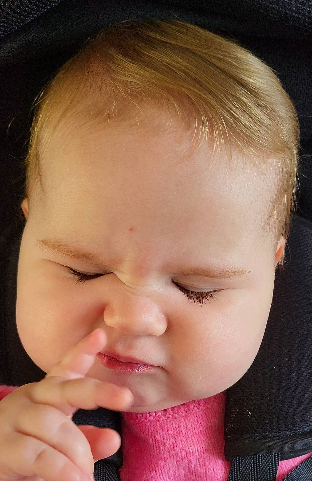 Sadie joined the competition — help win amazing prizes! baby, baby_toddler_clothing, cheek, chin, ear, eye, eyebrow, eyelash, facial_expression, finger, forehead, gesture, hair, human_body, iris, lip, mouth, neck, nose, person