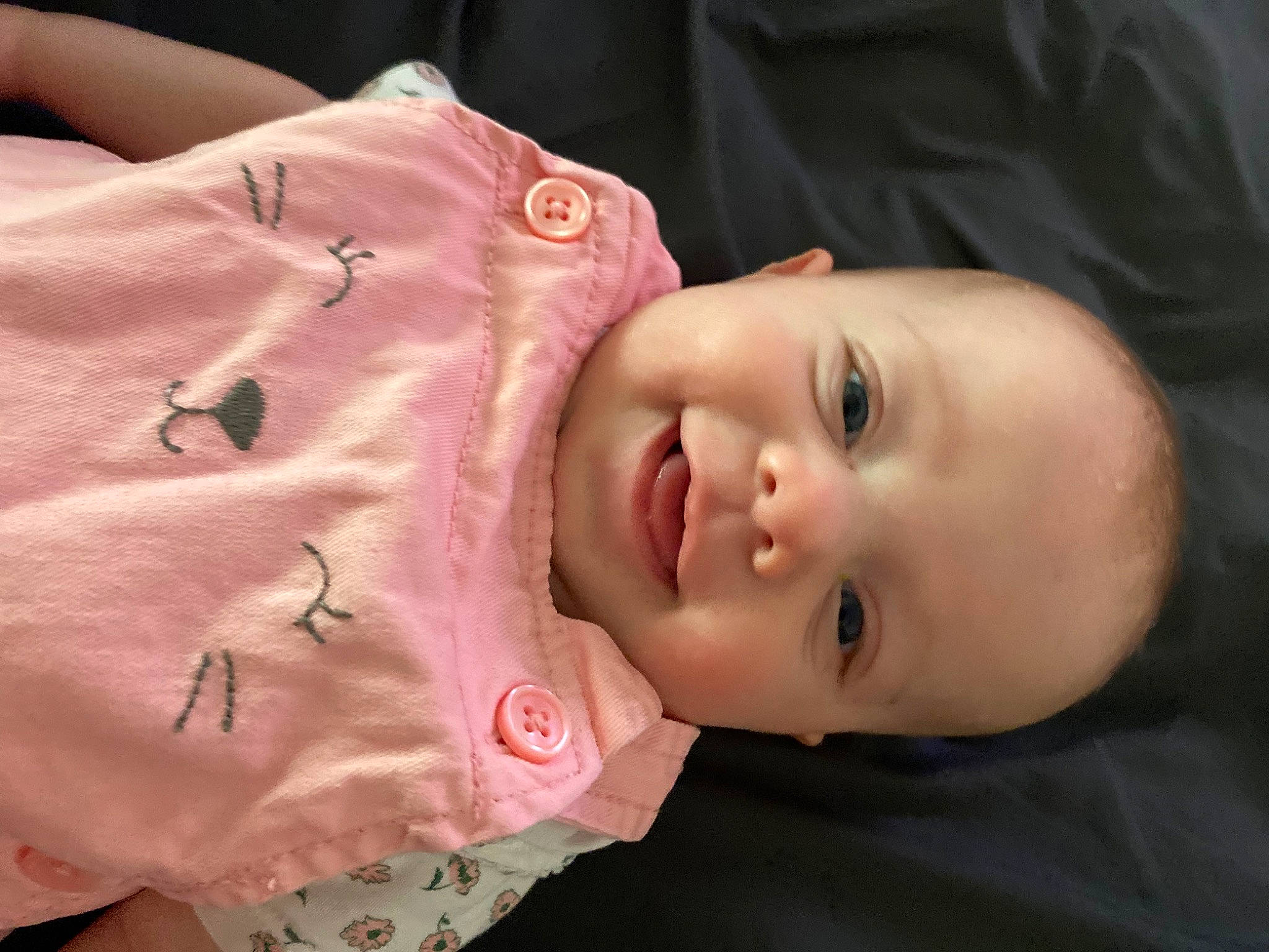Callie joined the competition — help win amazing prizes! baby, baby_toddler_clothing, beauty, cheek, child, chin, collar, eyebrow, eyelash, flash_photography, happy, iris, lip, mouth, nose, outerwear, person, skin, sleeve, smile