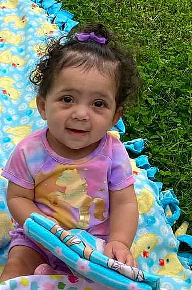 Ja'Bria joined the competition — help win amazing prizes! baby_toddler_clothing, blue, child, dress, eye, fun, grass, green, happy, head, iris, joy, people_in_nature, person, pink, plant, product, purple, skin, smile