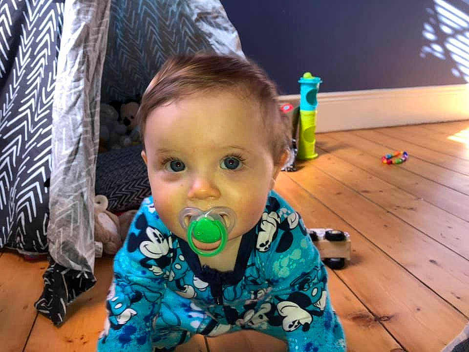 Kenai joined the competition — help win amazing prizes! baby, baby_products, baby_toddler_clothing, baby_toys, child, curious, laminate_flooring, person, plastic, play, toddler, wood_flooring, wood_stain