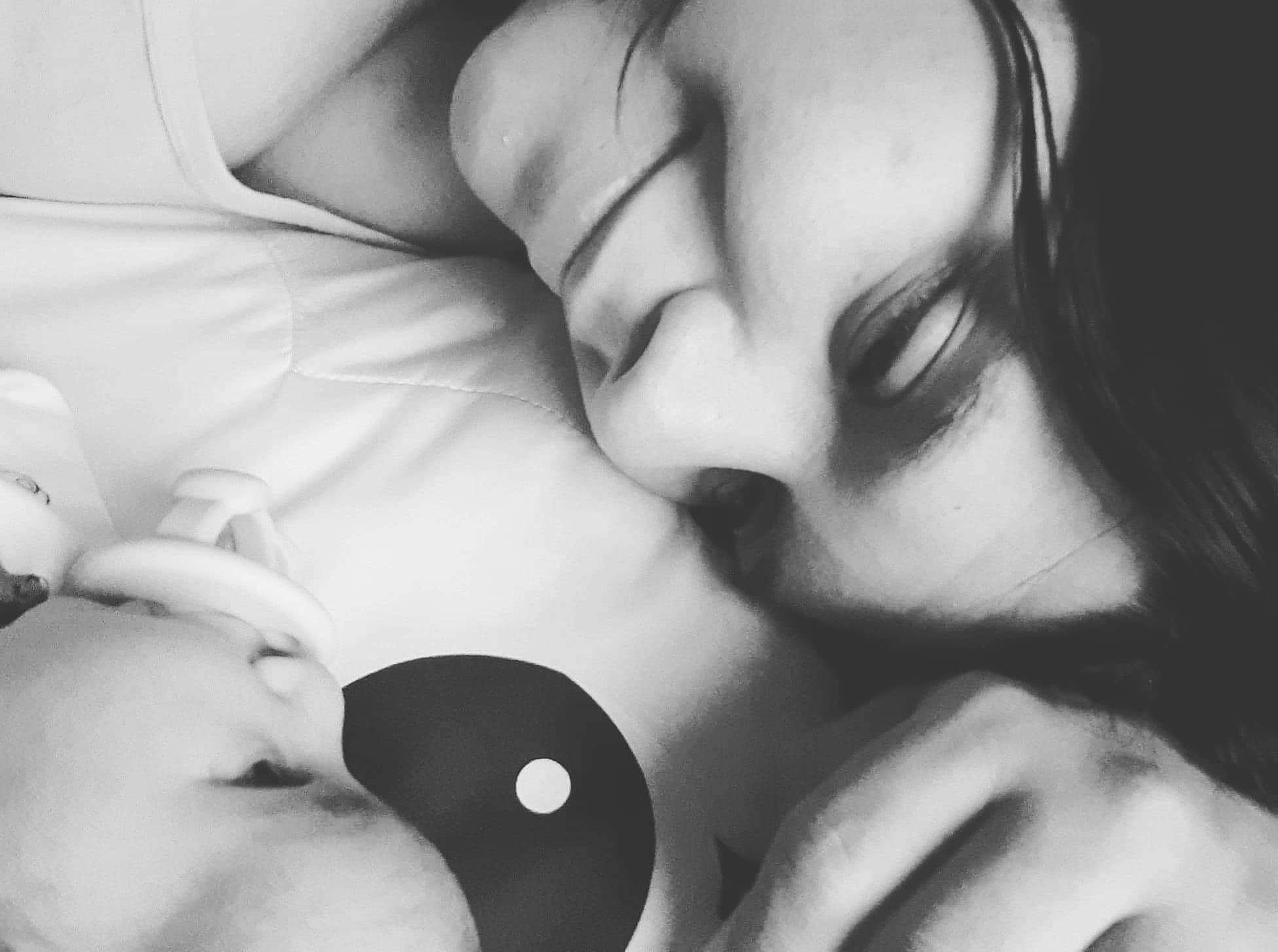 Francesca is registered to the contest to win money with this photo: baby, cheek, eyelash, joy, lip, love, milk, nap, person, selfie, sleep