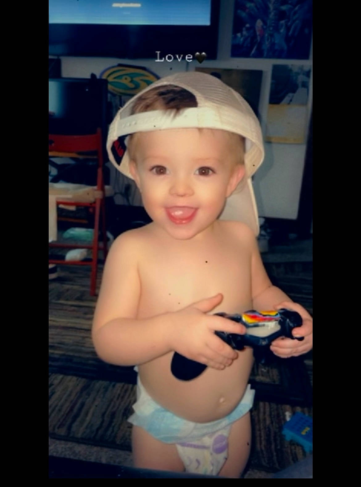 Sebastian joined the competition — help win amazing prizes! abdomen, baby, barechested, blond, cap, chest, electric_blue, flash_photography, fun, gadget, happy, headwear, human_body, joy, leisure, muscle, navel, neck, person, smile