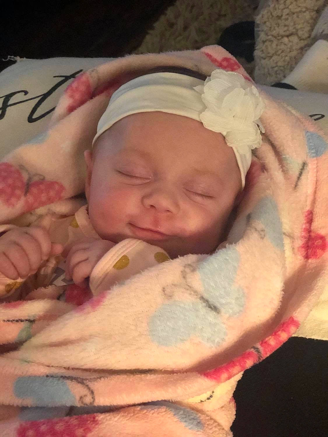 Aubreigh joined the competition — help win amazing prizes! baby, bedtime, birth, cheek, child, childbirth, headwear, mouth, person, pink, skin, toddler