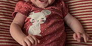 Holloni joined the competition — help win amazing prizes! baby, infant, smiling, onesie, pink, polka_dot, bunny, pillow, striped, cute, happy, child, lying_down, home, indoor, face, arms, legs, soft, cozy