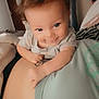 Holloni is registered to the contest to win money with this photo: baby, smiling, indoor, person, child, cute, hair, hand, face, clothing, playful, infant, expression, skin, closeup, portrait, young, holding, happy, cozy