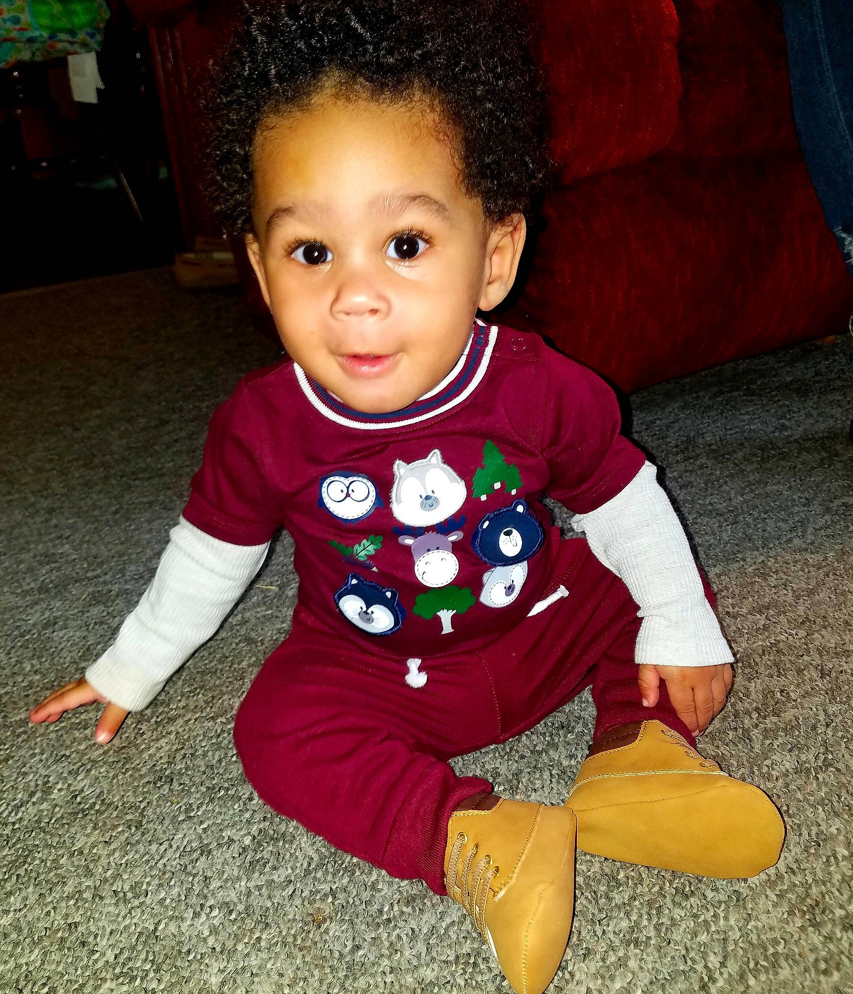 Amir joined the competition — help win amazing prizes! baby, baby_toddler_clothing, cheek, child, head, pajamas, person, play, sitting, skin, smile, toddler