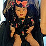 Léonnah a rejoint le concours — aidez-le/la à gagner de superbes lots ! baby, child, stroller, floral_outfit, hat, blue_eyes, straps, sitting, indoor, person, infant, cute, smile, legs, hand, arm, face, headwear, bright, curious