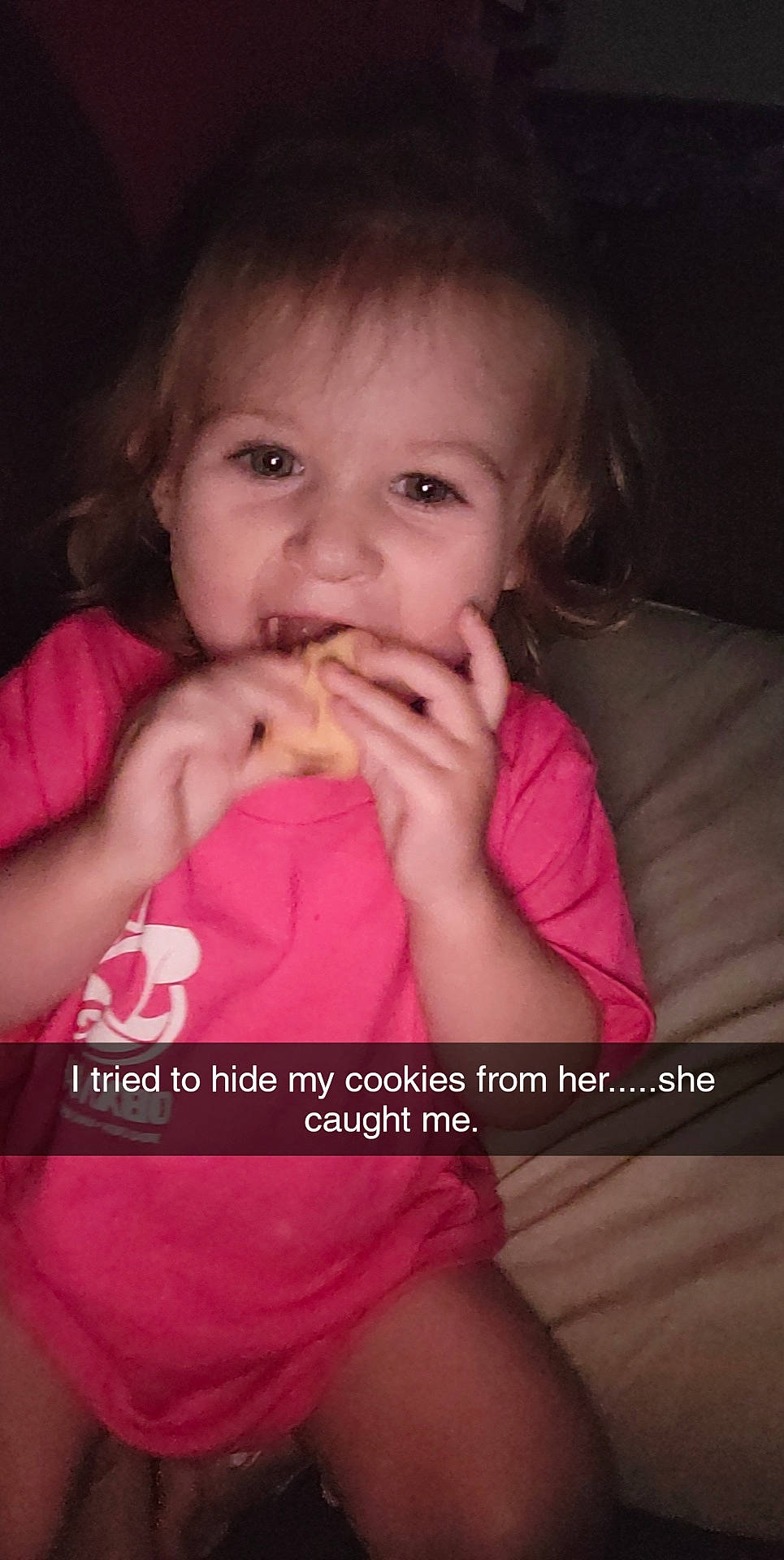 Maeve is registered to the contest to win money with this photo: arm, baby_toddler_clothing, cheek, eyebrow, eyelash, facial_expression, finger, flash_photography, gesture, hand, happy, iris, lip, mouth, muscle, neck, nose, person, pink, skin