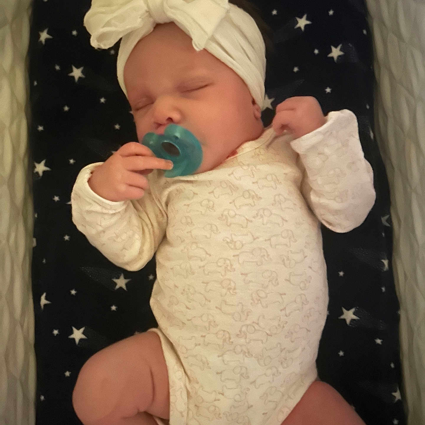 Larose joined the competition — help win amazing prizes! baby, bed, bonnet, cap, clothing, costume, couch, crib, cushion, face, furniture, hat, head, homedecor, infantbed, newborn, person, photography, portrait, sleeping