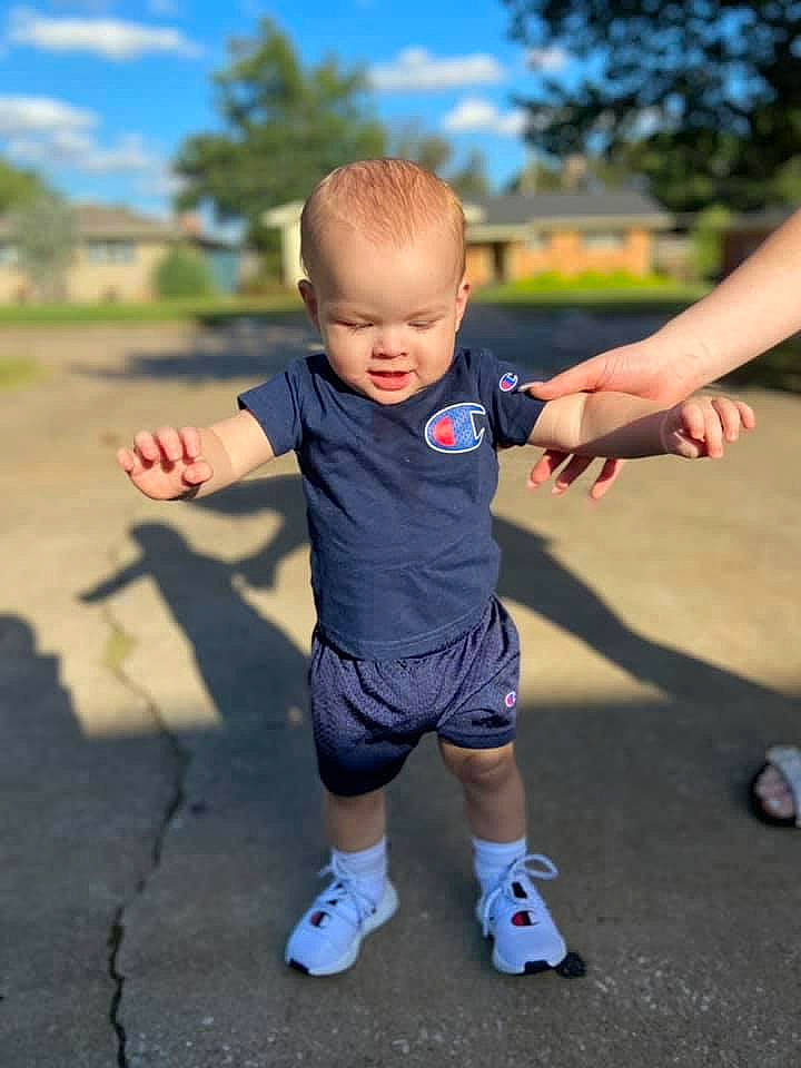 Jaxtyn joined the competition — help win amazing prizes! asphalt, baby, cloud, electric_blue, fun, gesture, grass, hand, happy, joint, leisure, people_in_nature, person, recreation, shorts, sky, standing, summer, t_shirt, toddler
