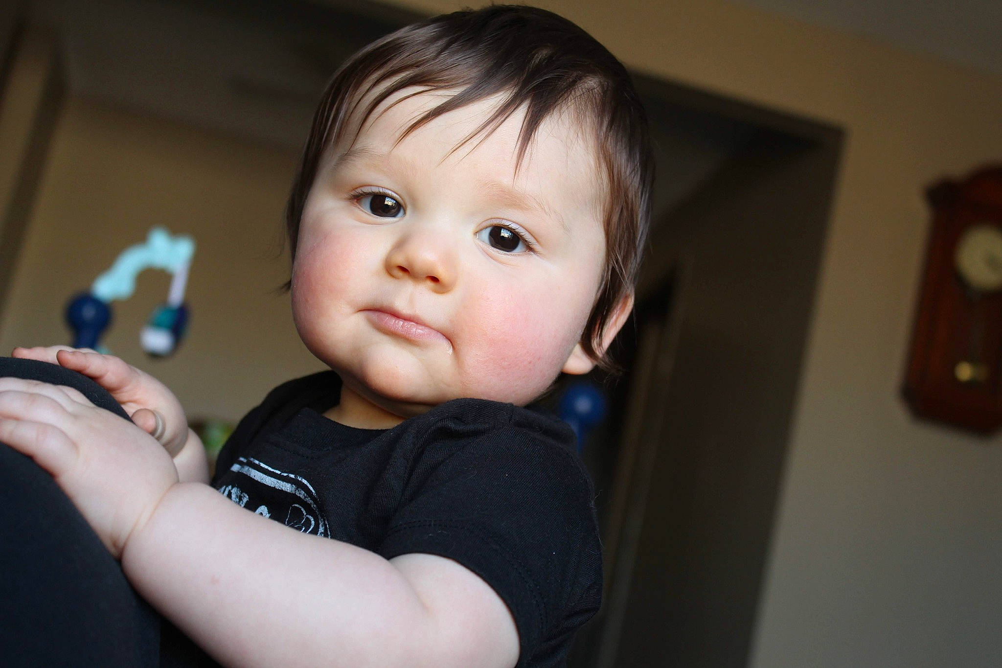 Jaxen joined the competition — help win amazing prizes! arm, baby, baby_toddler_clothing, cheek, ear, elbow, eyelash, face, flash_photography, gesture, hair, happy, iris, lip, nose, person, skin, sleeve, smile, thumb