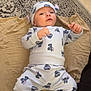 Jassim a rejoint le concours — aidez-le/la à gagner de superbes lots ! baby, beige_cloth, carpet, casual, child, clothing, cute, floor_tiles, footwear, hat, indoor, infant, looking_up, lying_down, mickey_mouse, patterned_outfit, portrait, small_hands, soft_lighting, stitch