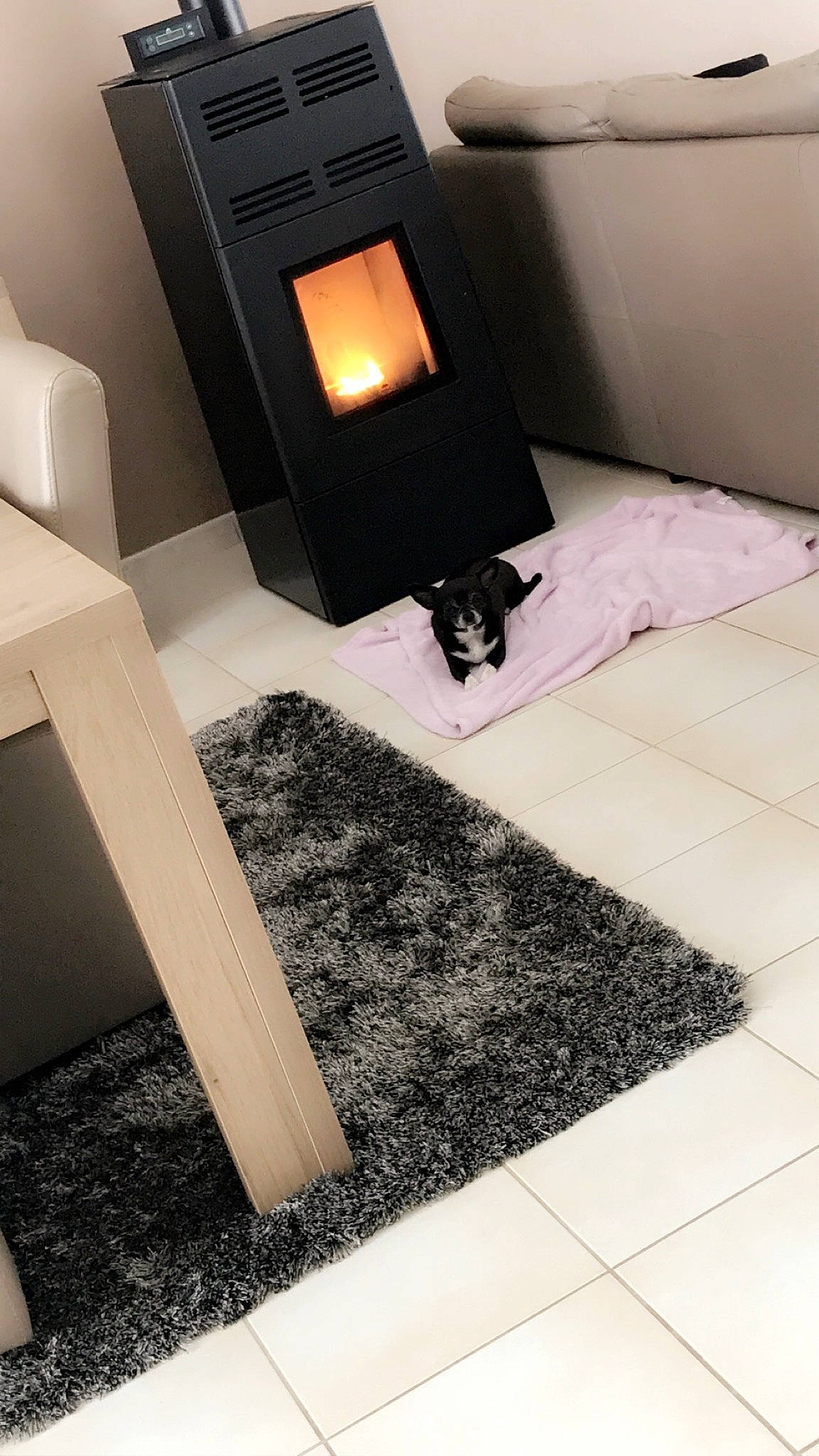 Idylle a rejoint le concours — aidez-le/la à gagner de superbes lots ! architecture, beige, black, carpet, floor, flooring, furniture, home, house, interior_design, living_room, marble, mat, material_property, property, rectangle, room, table, tile, wood