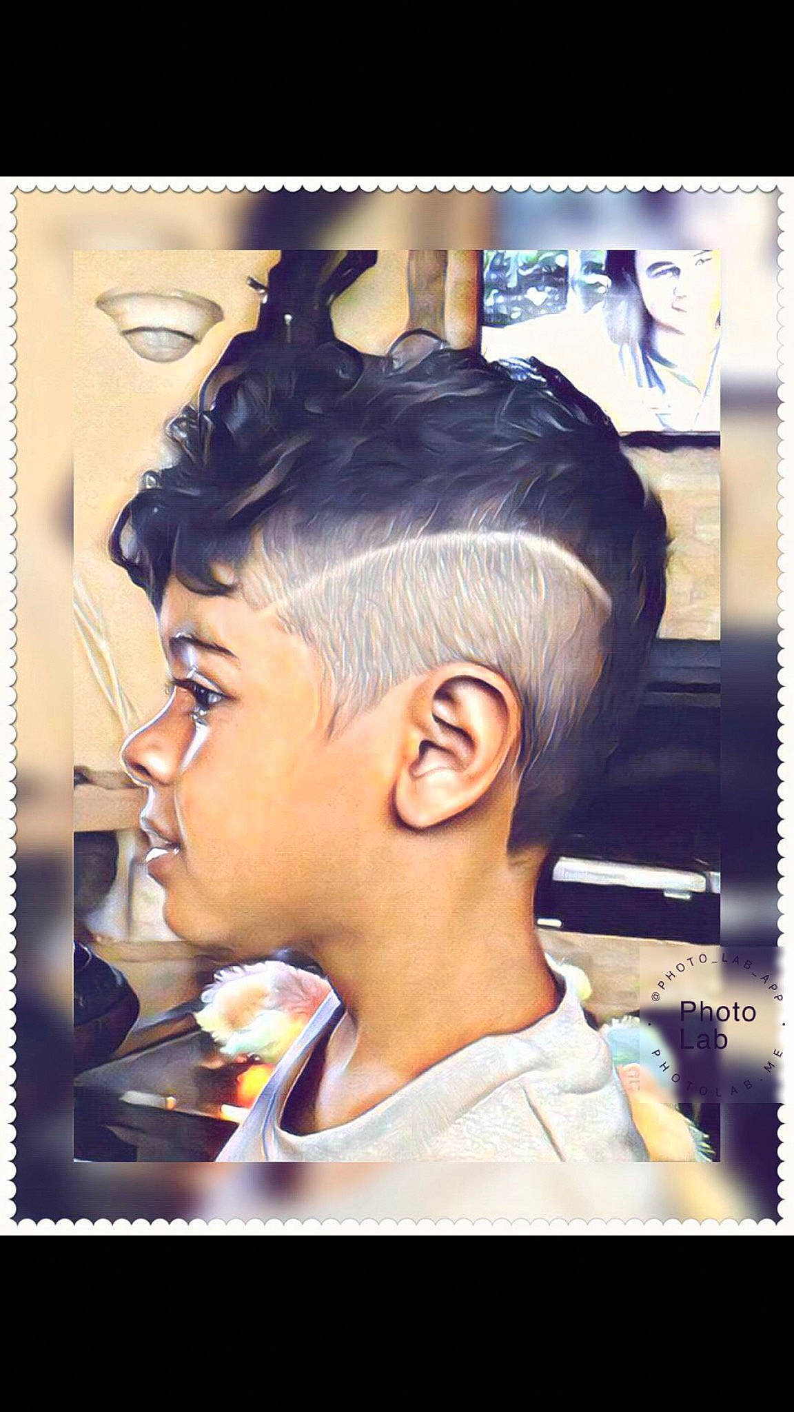 Noah is registered to the contest to win money with this photo: barber, beauty, beauty_salon, black_hair, cosmetics, ear, earrings, eyebrow, eyelash, forehead, hair, happy, human, human_body, jaw, makeover, makeup_artist, person, personal_grooming, photograph