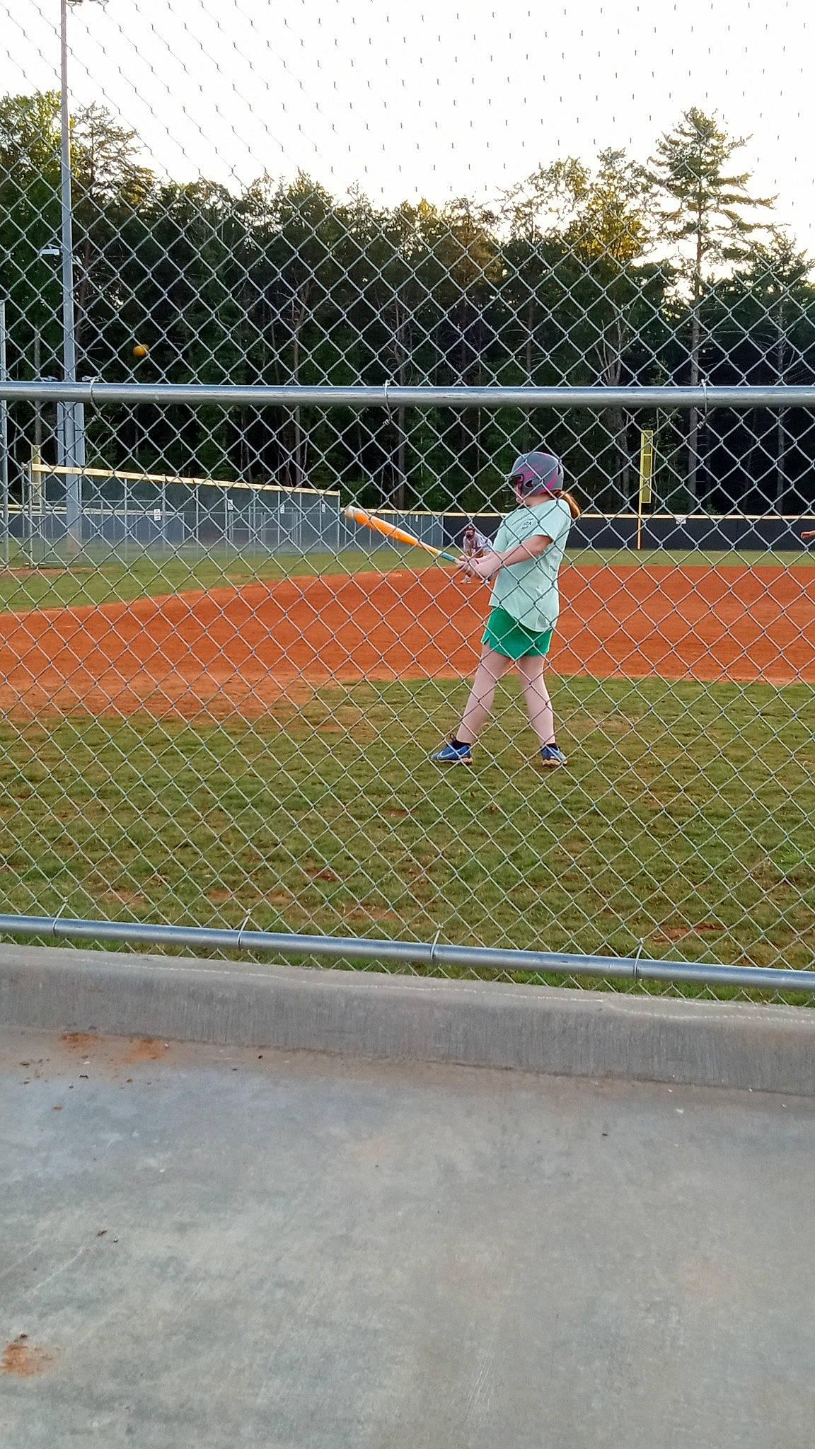 Malaiah joined the competition — help win amazing prizes! baseball, baseball_equipment, baseball_field, baseball_glove, baseball_park, baseball_player, baseball_protective_gear, bat_and_ball_games, chain_link_fencing, college_baseball, fence, grass, leisure, mesh, net, person, player, sky, sports_equipment, tree