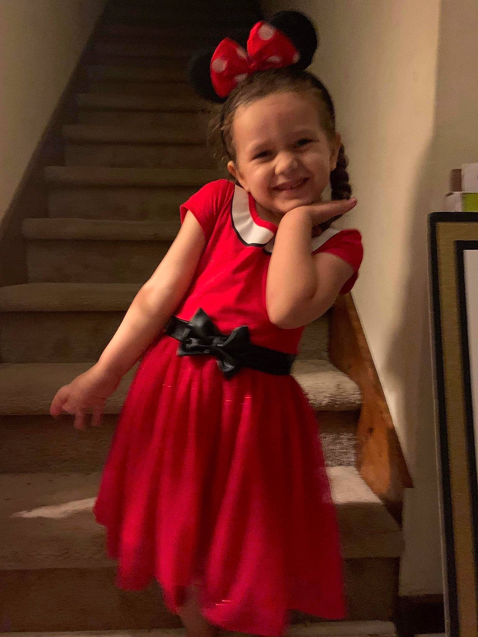 Kyra joined the competition — help win amazing prizes! child, child_model, clothing, costume, dress, joy, person, red, smile, toddler