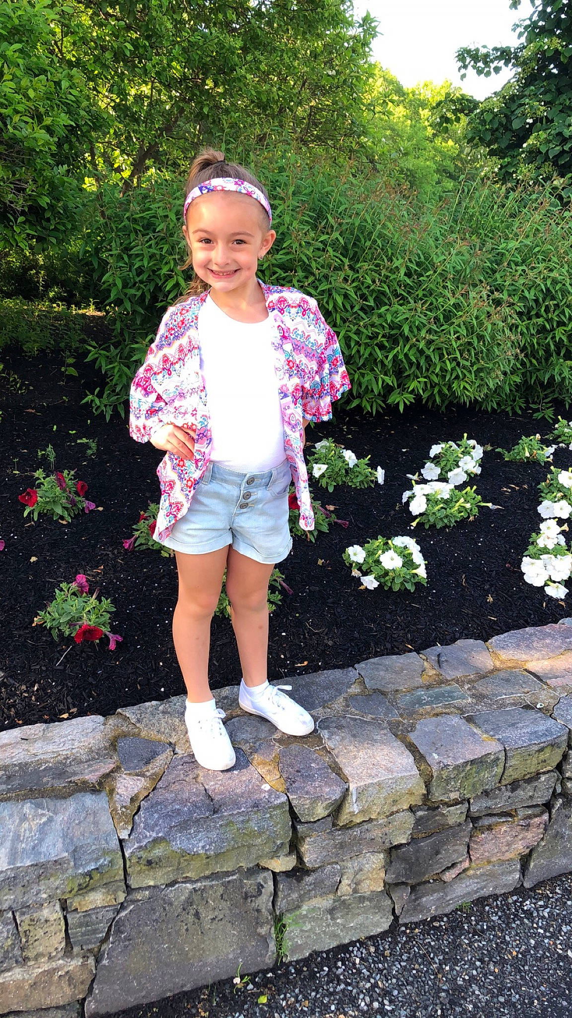 Mckenzy joined the competition — help win amazing prizes! botanical_garden, botany, child, fawn, flower, garden, joy, leaf, leisure, pattern, person, pink, plant, shoe, shorts, summer, tree, vacation, water