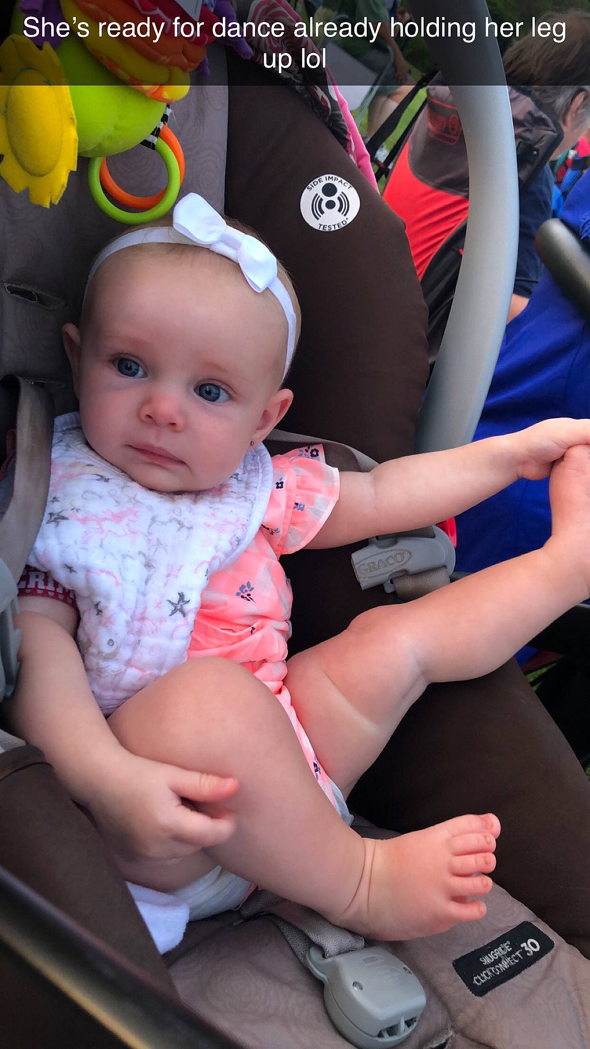 Elyana is registered to the contest to win money with this photo: auto_part, baby, baby_carriage, baby_in_car_seat, baby_products, car_seat, child, person, product, toddler