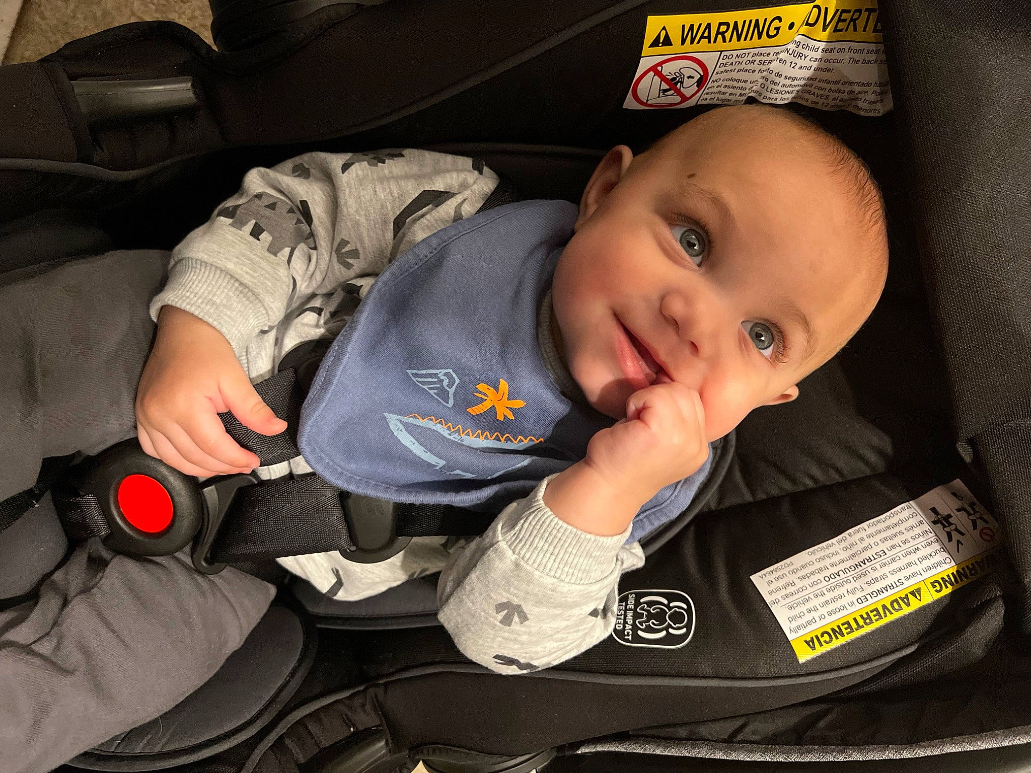 Amir joined the competition — help win amazing prizes! auto_part, baby, baby_carriage, baby_in_car_seat, baby_products, baby_safety, baby_toddler_clothing, car_seat, carmine, cheek, child, comfort, fun, hat, lap, mouth, person, sitting, smile, steering_wheel