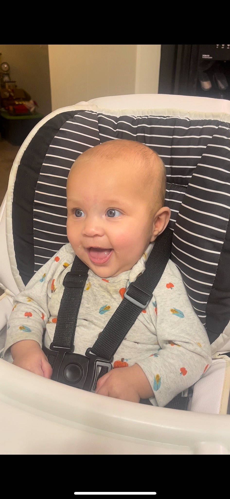 Zayla joined the competition — help win amazing prizes! baby, baby_carriage, baby_in_car_seat, baby_products, baby_safety, baby_toddler_clothing, car_seat, chair, cheek, child, comfort, eye, head, houseplant, person, product, room, sitting, smile, toddler