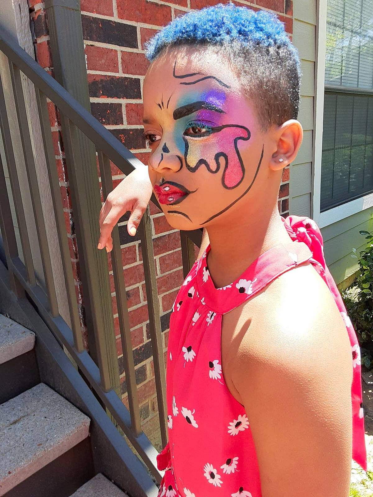 Dayann joined the competition — help win amazing prizes! chest, cool, earrings, electric_blue, event, eyelash, eyewear, fashion_accessory, fashion_design, fun, hair_coloring, jewellery, leisure, magenta, mohawk_hairstyle, necklace, pattern, pink, plant, street_fashion