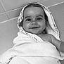 Lexie participe au concours pour gagner de l'argent avec cette photo : baby, child, towel, smile, face, hooded_towel, bathroom, tile, wet_hair, cute, infant, wrapped, happy, person, skin, portrait, baby_face, indoors, young_child, joy