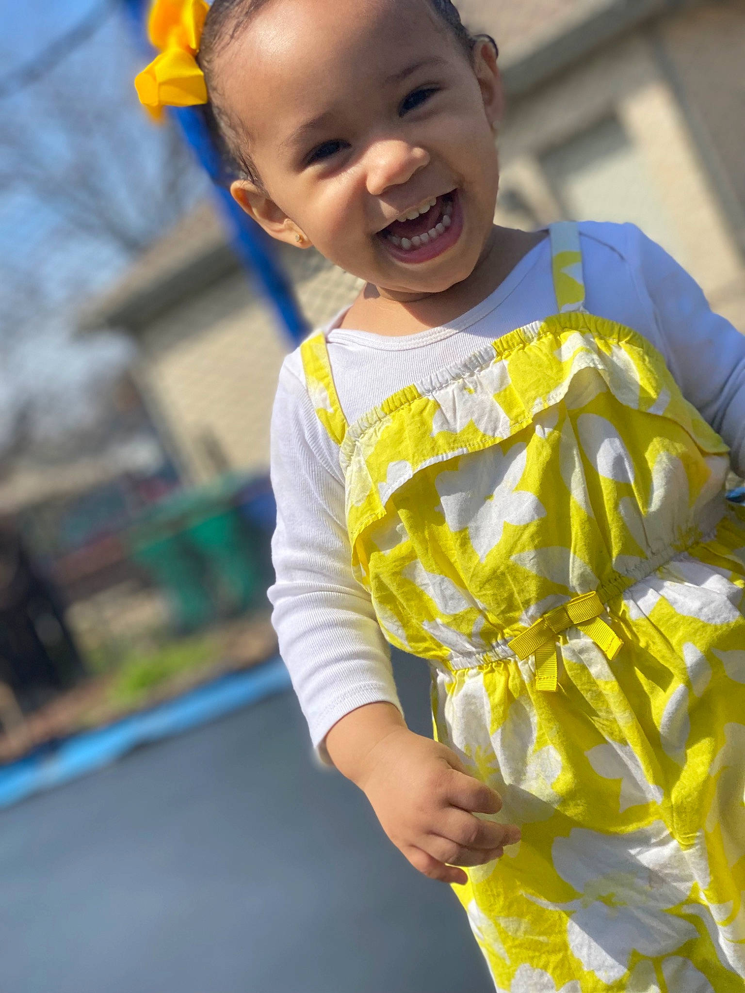 Mya is registered to the contest to win money with this photo: baby, blue, child, city, electric_blue, eye, fun, grass, happy, iris, joy, leisure, person, recreation, sitting, skin, smile, summer, t_shirt, toddler