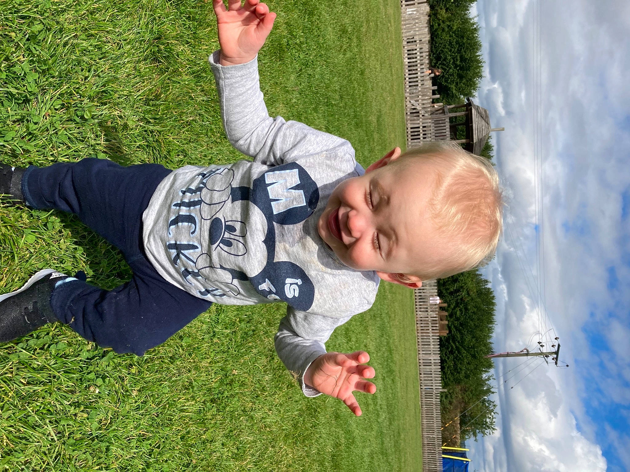 Lucas joined the competition — help win amazing prizes! child, fun, grass, lawn, leisure, person, plant, smile, tree