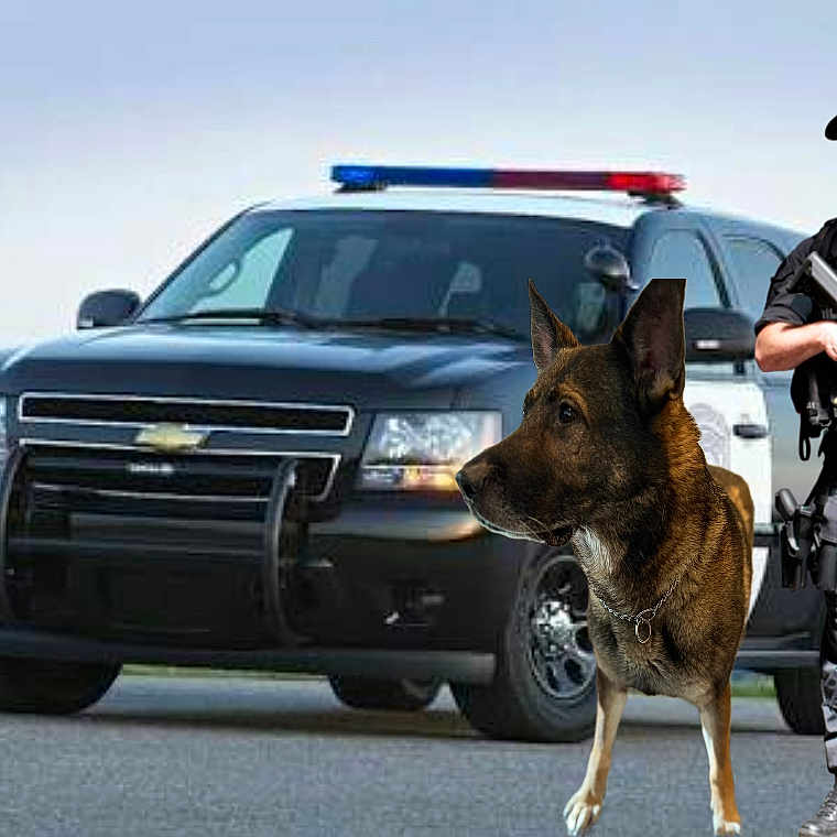 Sten is registered to the contest to win money with this photo: army, automotive_exterior, automotive_lighting, car, carnivore, dog, dog_breed, german_shepherd_dog, hood, land_vehicle, marines, military_person, military_uniform, motor_vehicle, security, sky, soldier, tire, vehicle, wheel