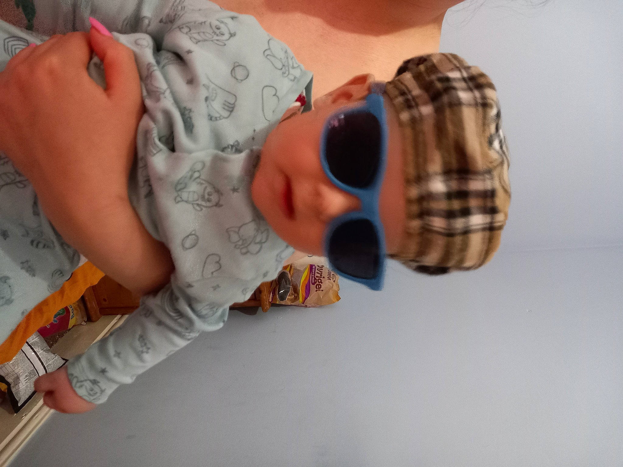 Dominic Darius joined the competition — help win amazing prizes! arm, baby, baby_toddler_clothing, child, comfort, elbow, eyewear, finger, glasses, goggles, hand, headwear, human_body, nail, person, sleeve, sunglasses, t_shirt, tartan, toddler