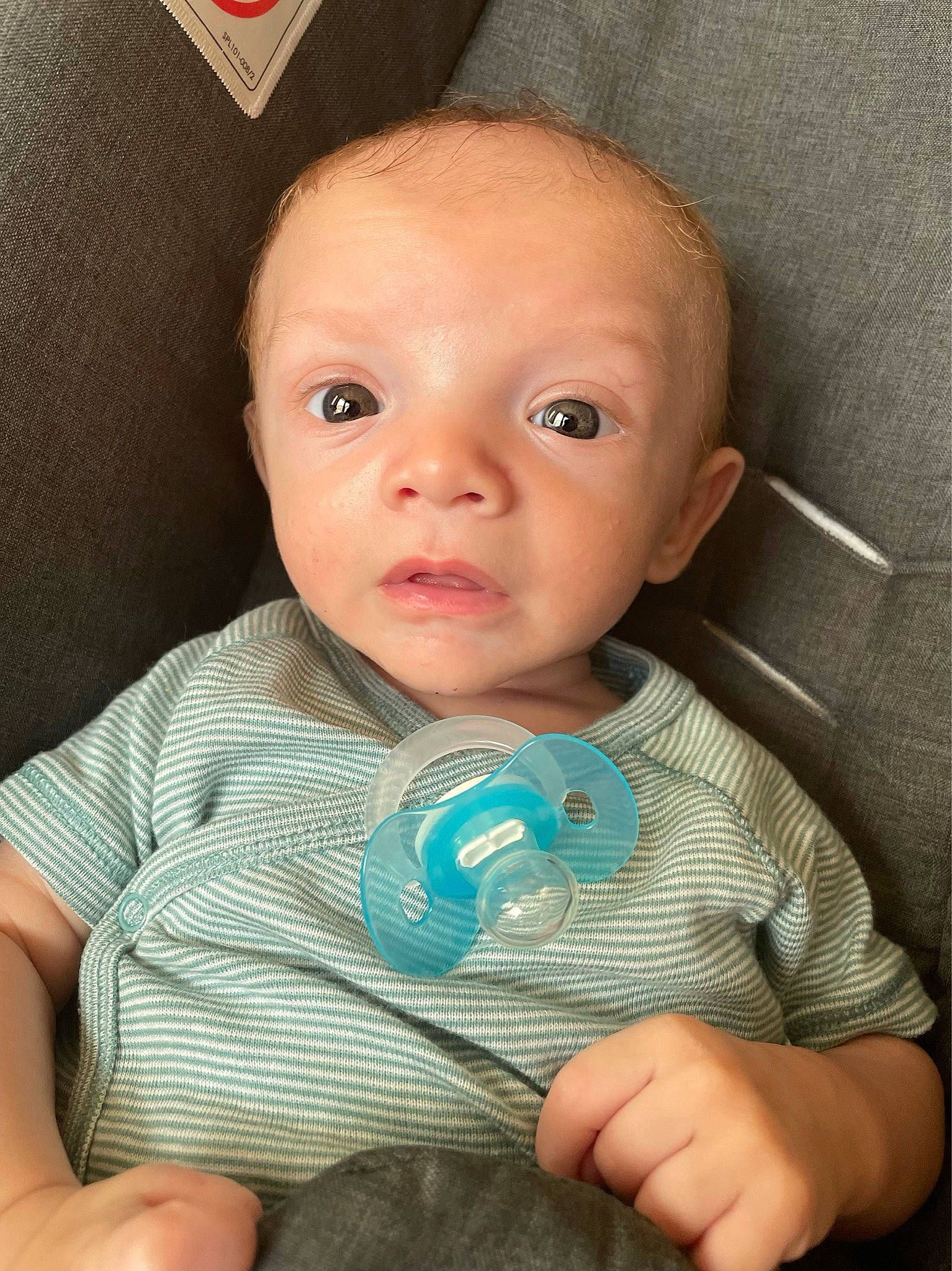 Kaze participe au concours pour gagner de l'argent avec cette photo : baby, baby_toddler_clothing, cheek, chin, comfort, eye, eyebrow, finger, gesture, hairstyle, hand, iris, lip, mouth, nose, person, product, skin, sleeve, textile