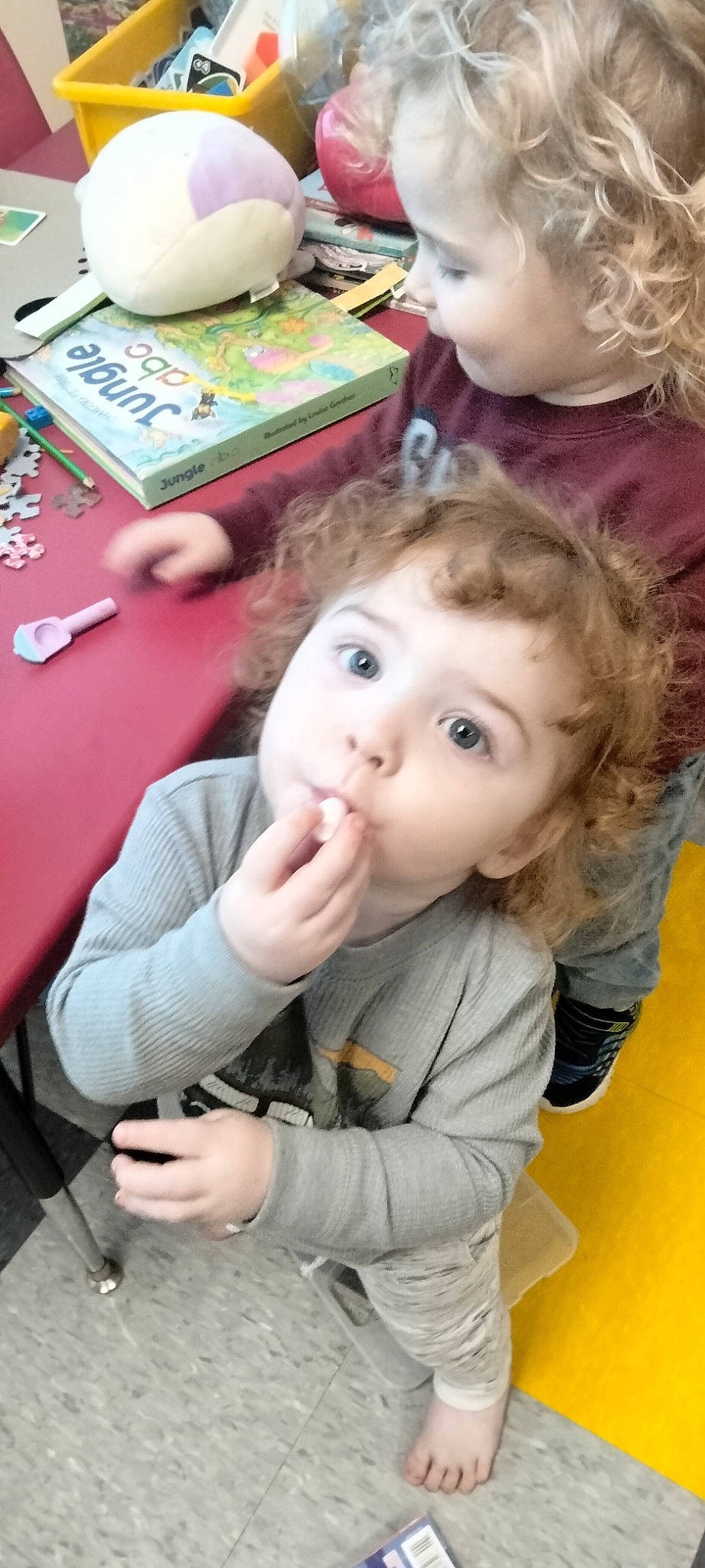 Ethan is registered to the contest to win money with this photo: baby, baby_toddler_clothing, chair, cheek, child, eyelash, fun, happy, iris, lip, mouth, nose, person, photograph, play, room, sitting, skin, snapshot, table