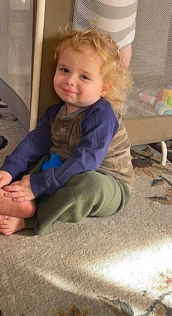 Chase joined the competition — help win amazing prizes! baby, baby_toddler_clothing, blond, cheek, child, comfort, eye, face, flooring, fun, grass, hair, hairstyle, head, human_leg, joy, person, skin, sleeve, smile