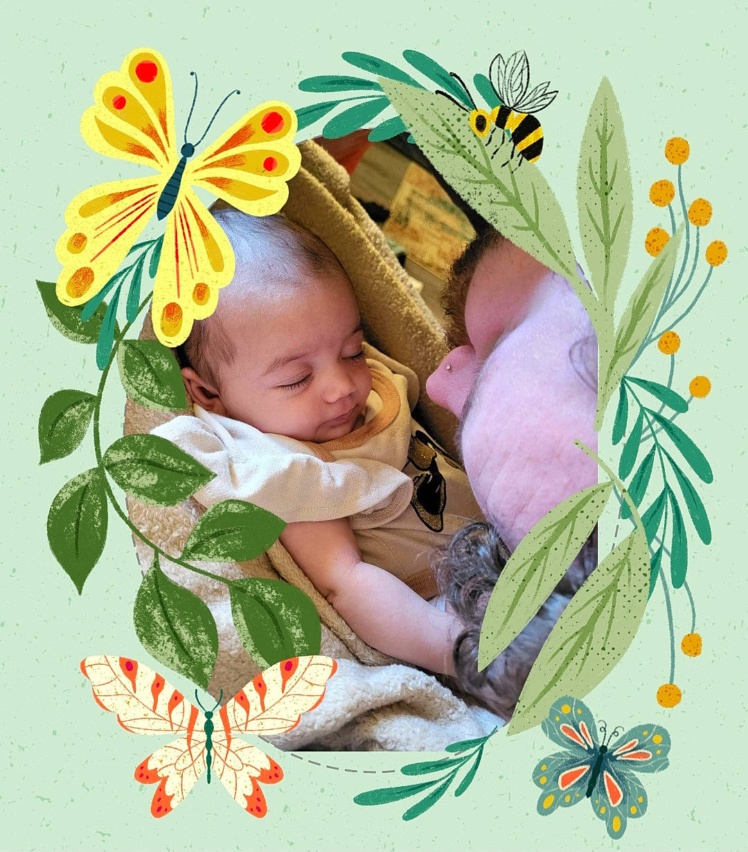 Dreka joined the competition — help win amazing prizes! baby, baby_toddler_clothing, child, cut_flowers, fashion_accessory, floral_design, flower, flowering_plant, font, grass, happy, illustration, leaf, pattern, peach, people_in_nature, person, petal, rose_family, smile