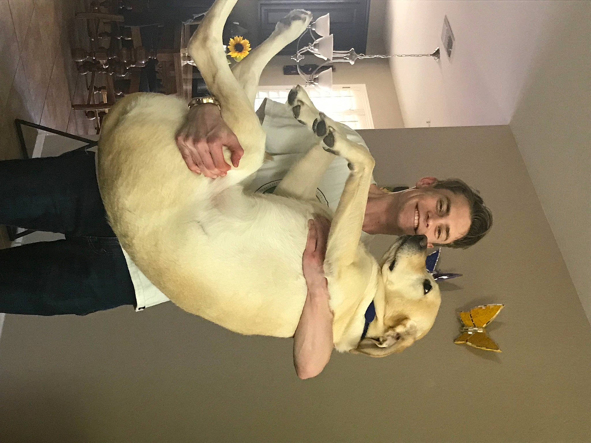 Boston is registered to the contest to win money with this photo: ear, gesture, jaw, joint, organ, throat