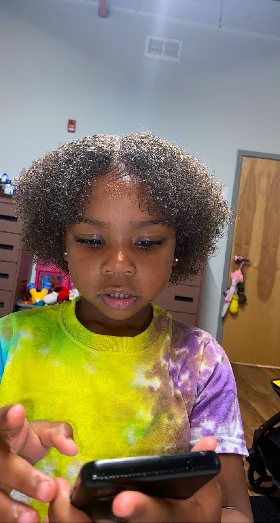 Azminah joined the competition — help win amazing prizes! afro, cheek, child, curtain, event, eyelash, fashion_design, forehead, fun, hairstyle, happy, jheri_curl, long_hair, magenta, nose, person, pink, skin, t_shirt, wig