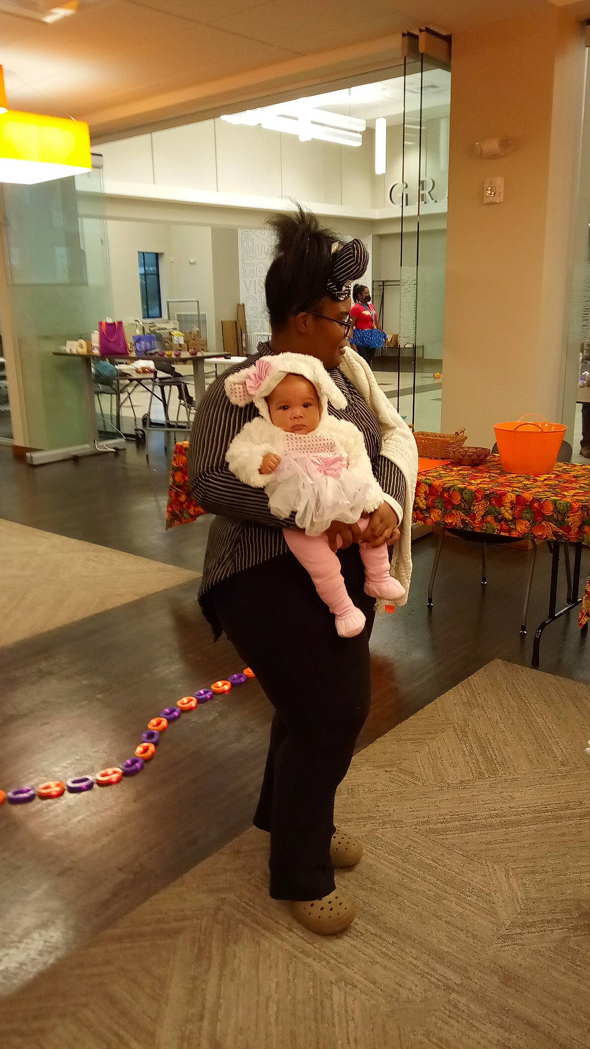 Kenia joined the competition — help win amazing prizes! baby, child, costume, event, eyewear, floor, flooring, formal_wear, fun, fur, happy, leisure, party, peach, person, room, sandal, sunglasses, toddler, trousers