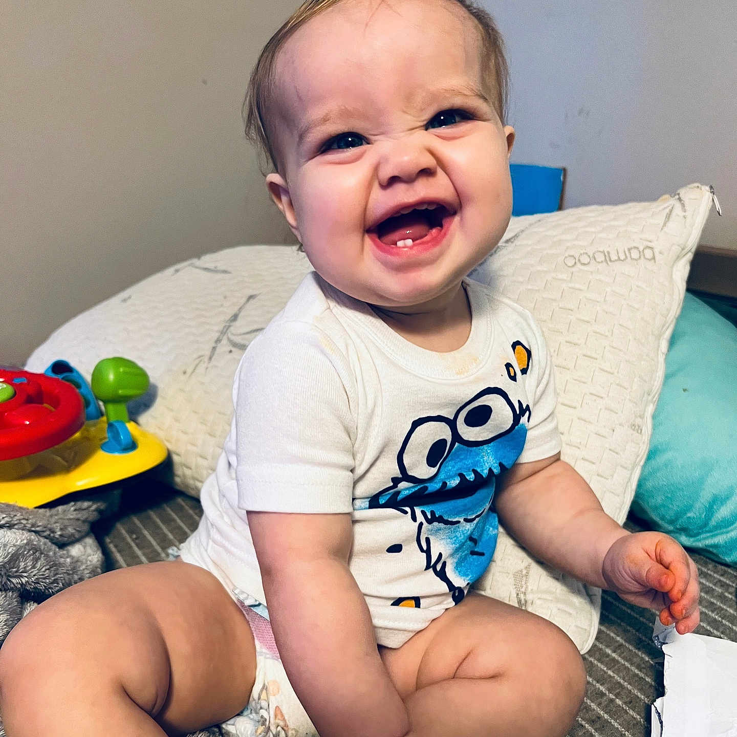 Octavia joined the competition — help win amazing prizes! baby, babylaughing, clothing, crying, cushion, face, happy, head, homedecor, laughing, person, photography, portrait, sad, sitting, smile, t_shirt, toy