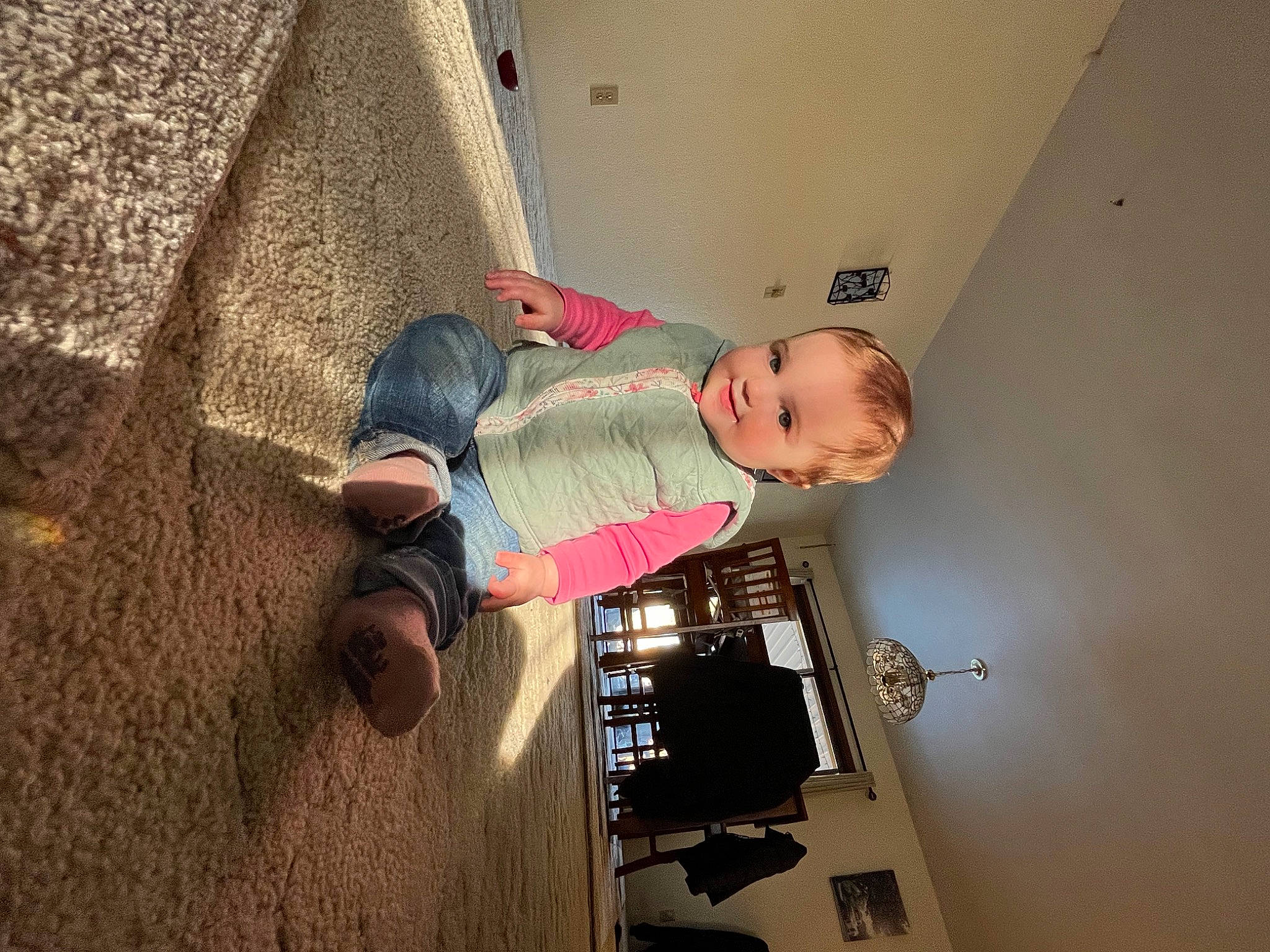 Holley joined the competition — help win amazing prizes! baby, ceiling, child, concrete, elbow, floor, flooring, fun, hardwood, joy, person, plaster, room, shadow, space, stairs, t_shirt, toddler, wall, wood